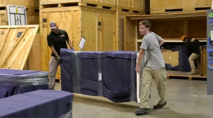 A technician setting up containment during a dry-out