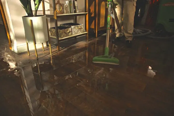 Storm and flood water damage cleanup in an Elkridge, MD home