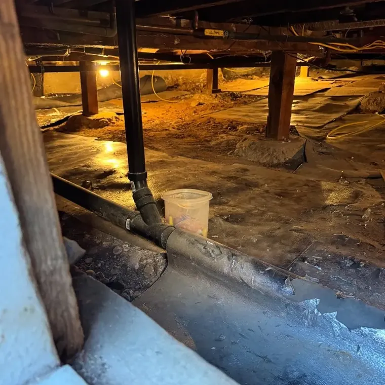 Standing water in a basement after a sump pump failure in Elkridge, MD